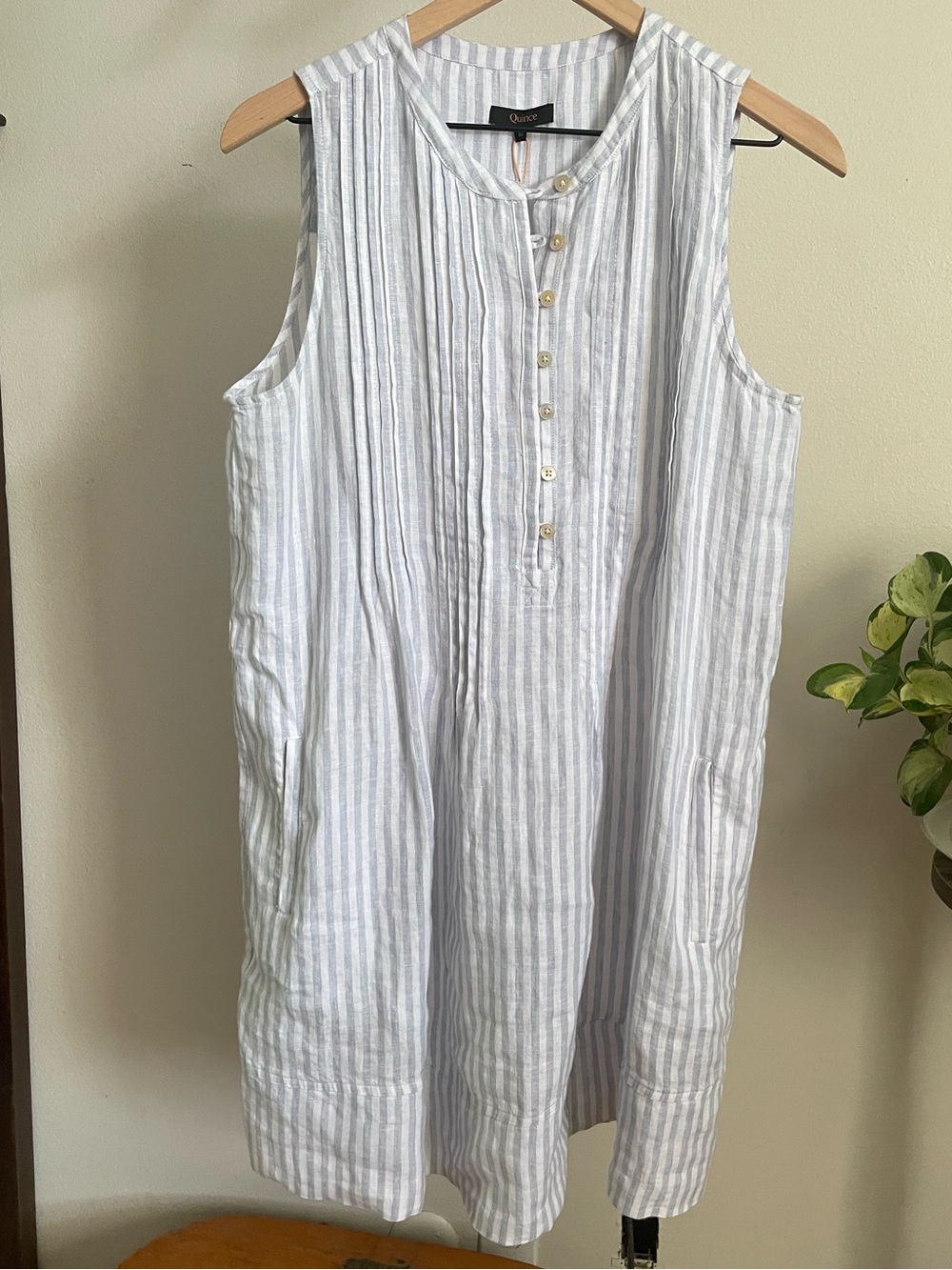 NWT Quince Linen Sleeveless Dress